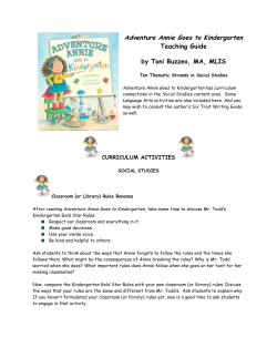 Adventure Annie Goes to Kindergarten