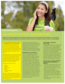sun protection for outdoor sports