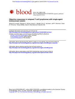 brentuximab vedotin Objective responses in relapsed T
