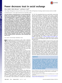 Power decreases trust in social exchange
