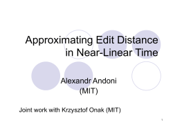 Approximating Edit Distance in Near-Linear Time