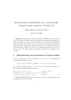 Uniform internal controllability for structurally damped beam equation