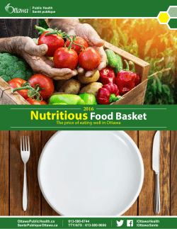 2016 Nutritious Food Basket - The Price of Eating Well