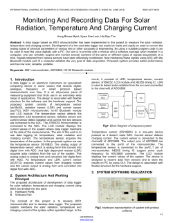 Monitoring And Recording Data For Solar Radiation, Temperature