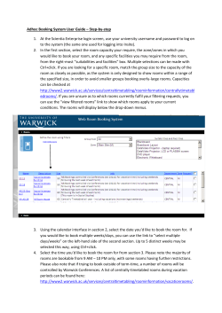 Adhoc Booking System User Guide &ndash; Step-by