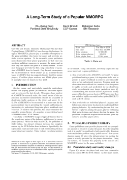 A Long-Term Study of a Popular MMORPG