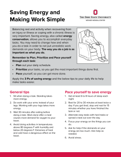 Saving Energy and Making Work Simple
