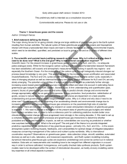 Theme 1: Greenhouse gases and the oceans