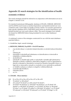 Appendix 12: search strategies for the identification of health