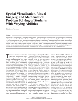 Spatial Visualization, Visual Imagery, and Mathematical Problem