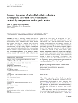 Seasonal dynamics of microbial sulfate reduction in temperate