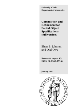 Composition and Refinement for Partial Object Specifications (full