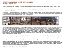 structural building components magazine - january