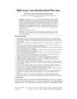 High energy 3 &micro;m ultrafast pulsed fiber laser