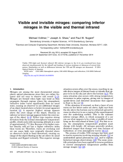 comparing inferior mirages in the visible and thermal infrared