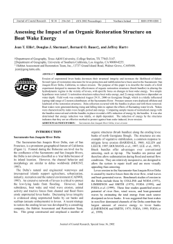 Assessing the Impact of an Organic Restoration Structure on Boat