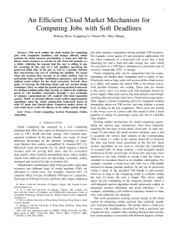 An Efficient Cloud Market Mechanism for Computing Jobs