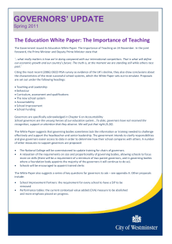 The `floor standards` of acceptable performance to be raised