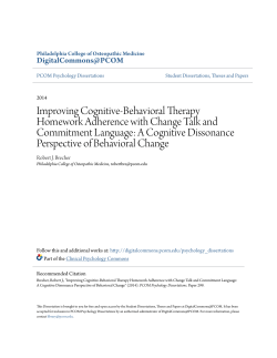 Improving Cognitive-Behavioral Therapy Homework Adherence with