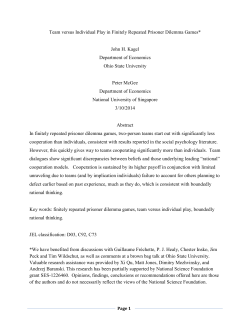 Team versus Individual Play in Finitely Repeated