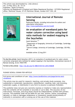 An evaluation of waveband pairs for water column correction using
