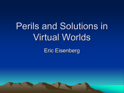 Ethics in Virtual Worlds