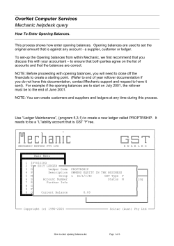 OverNet Computer Services Mechanic helpdesk query