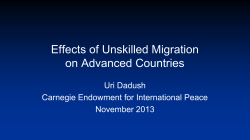 Effects of Unskilled Migration on Advanced Countries