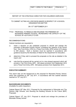 Enlargement of Moorside Primary School