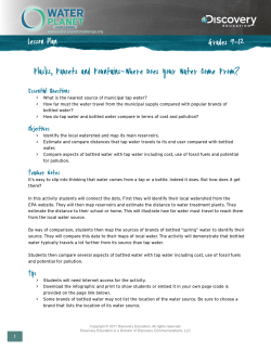 Flasks, Faucets and Fountains-Where Does Your Water Come From?