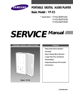 PORTABLE DIGITAL AUDIO PLAYER Basic Model : YP-K5
