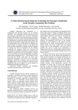 A Value-function-based Model for Evaluating the Passenger