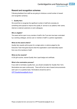 Quality Hero nomination form