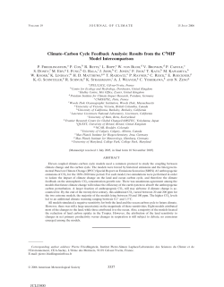 Climate&ndash;Carbon Cycle Feedback Analysis: Results