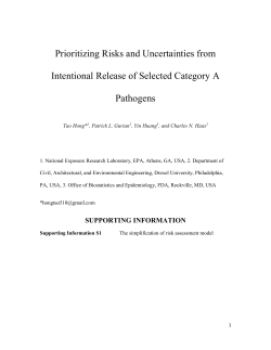 Prioritizing Risks and Uncertainties from Intentional Release of