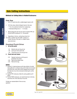 Hole Cutting Instructions