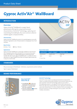 Gyproc Activ`Air&reg; WallBoard