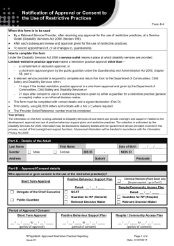 Form 6-4 Notification of Approval or Consent to the user of