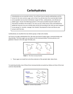 Carbohydrates - HCC Learning Web