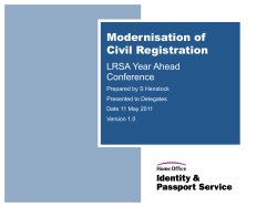 Susan Henstock - Local Registration Services Association