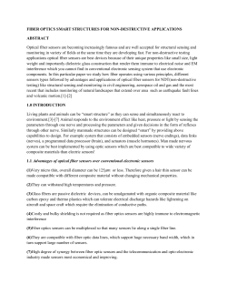 Non-destructive applications of Fiber optics