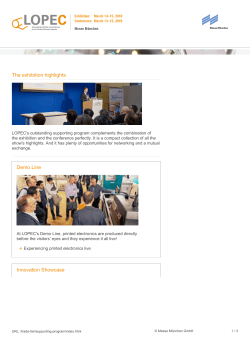 The exhibition highlights Demo Line Innovation Showcase