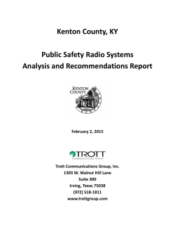 Public Safety Radio System Analysis and