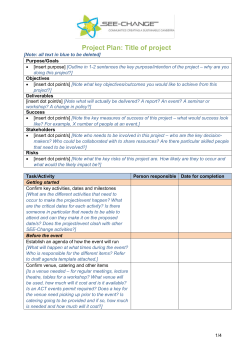 CCF meeting notes &ndash; Sunday 13 January 2012 - SEE