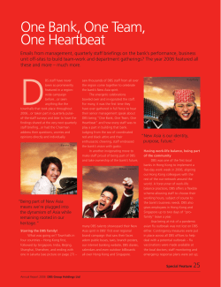 One Bank, One Team, One Heartbeat