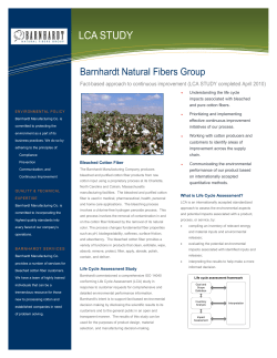 lca study - Barnhardt Cotton