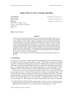 Online Choice of Active Learning Algorithms