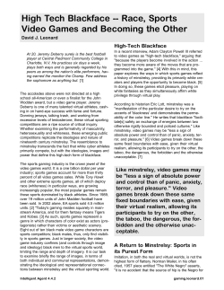 High Tech Blackface -- Race, Sports Video Games