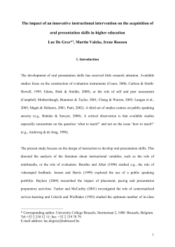 Artikel te publiceren in `computers in human behavior` (A1 )