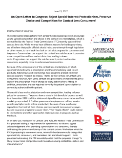 An Open Letter to Congress: Reject Special